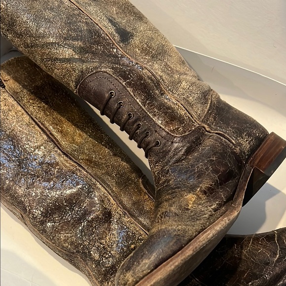 Brown Leather Knee-High Boots true religion - Picture 3 of 4